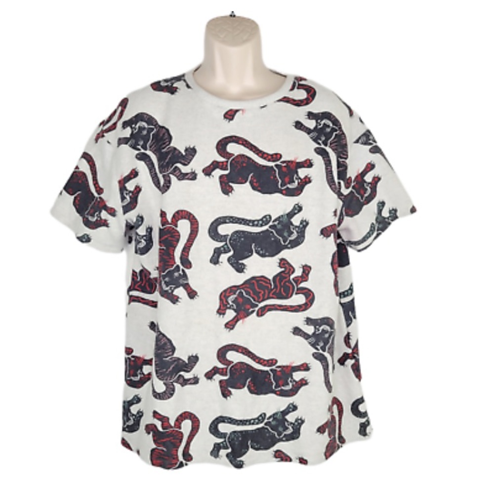 Zara Trafaluc Tiger Sweater Oversized Short Sleeve